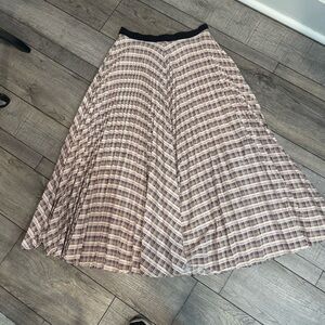 Derek Lam Midi Length Multi Colored Pleated Skirt -  2